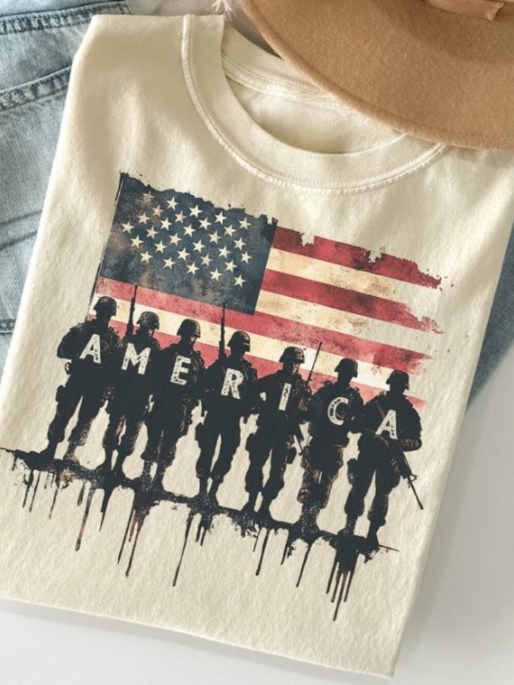 America Veteran Shirt Retro Patiotic T-Shirt, Memorial Days Shirt